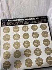 elvis presley vinyl records 50 gold award hits (hall green)