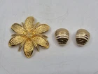 Pair of Vintage Joan Rivers Costume Jewelry Earrings & Brooch