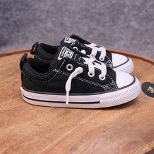 Converse Chuck Taylor All-Star Black Canvas Infant Size 7 Slip On Shoes A01699F