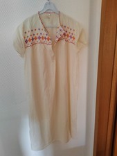 Vintage Nachthemd bestickt Blumen Gr. L Top Z...