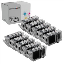 10PK BLACK Ink for Canon PGI-5BK PGI5 Cartridge iP4200 iP5200 iP5200R MP500 9000