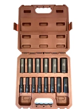 Matco Tools 14 Piece 1/2” Drive Metric Impact Socket Set With Snap Latch Case