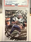 2020 Panini Select - Field Level Tom Brady #301 Zebra Prizm