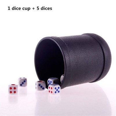 Night Club Casino Party Game Gambling Box with 5 Dices PVC