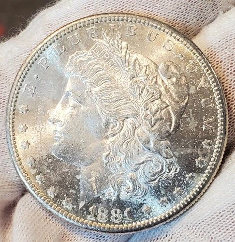 * 1881 S * BU MS++ FROSTY LUSTER BOMB! GORGEOUS PQ MORGAN SILVER DOLLAR #A38