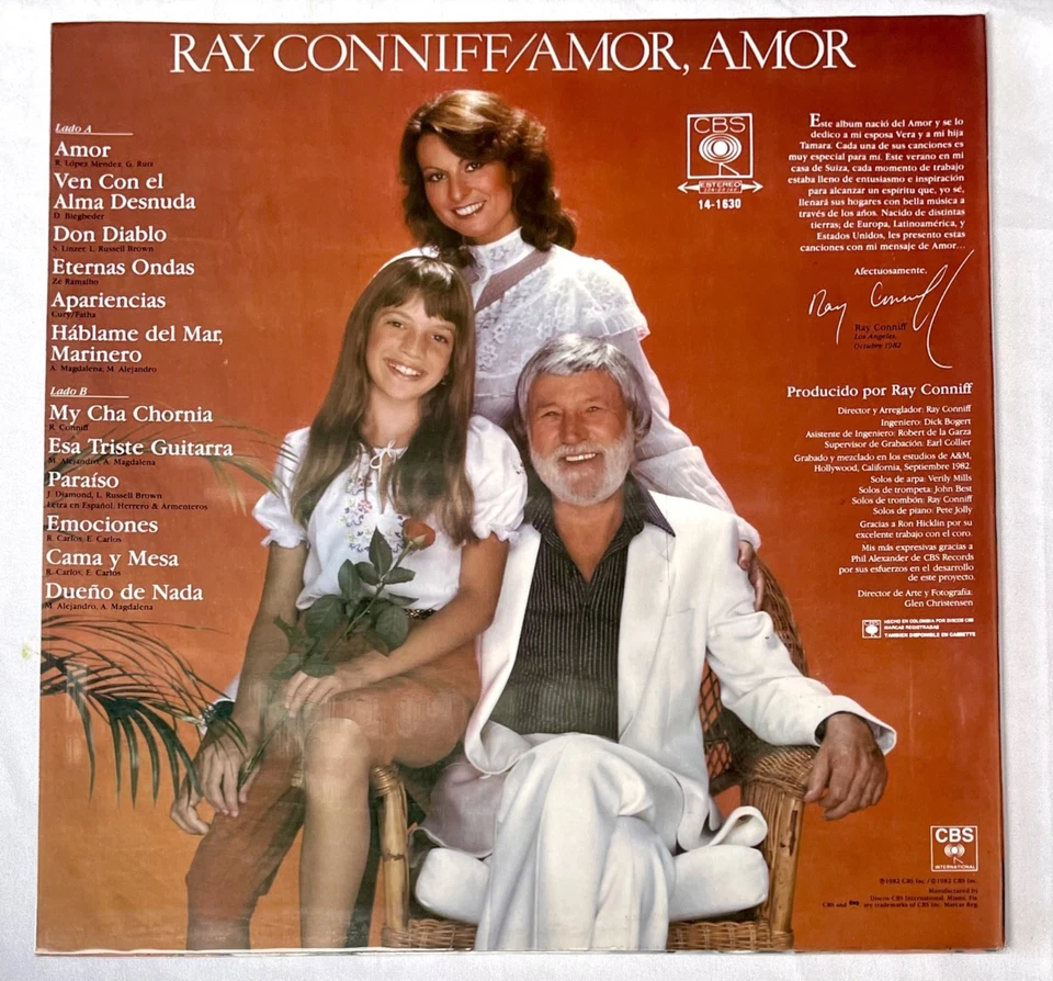 Ray Conniff - Amor, Amor- CBS Colombia 1982 - Image 2 of 4