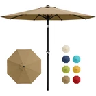 10FT Patio Umbrella Market Table Umbrella Outdoor w/Push Button Tilt