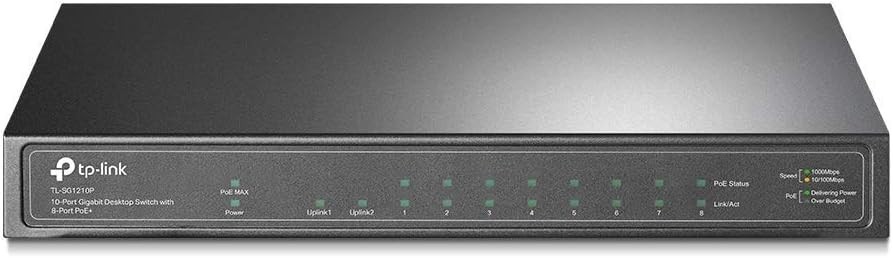 TP-Link 10-Port Gigabit Desktop Switch with 8-Port PoE+ 2 10-Port Gigabit Deskt