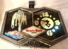 Vintage Lighted Grain Belt Beer Advertising Clock Bar Sign