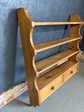 Farmhouse Pine Shelves Wall Shelves With 2 Drawers