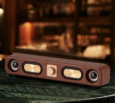 Retro Wood Color Bluetooth Speakers with Dual 2in Woofers