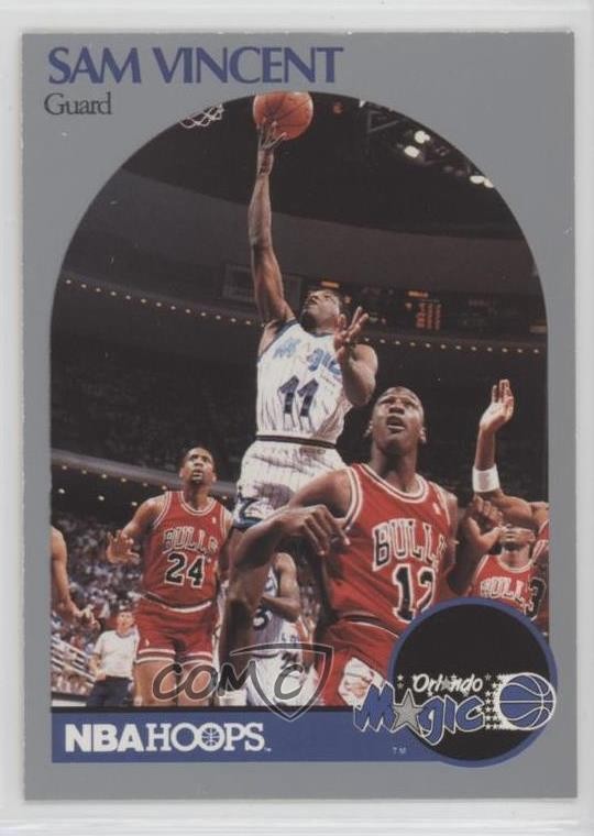 1990-91 NBA Hoops ( Wearing #12 Jersey) Sam Vincent Michael Jordan #223 HOF 0g0p