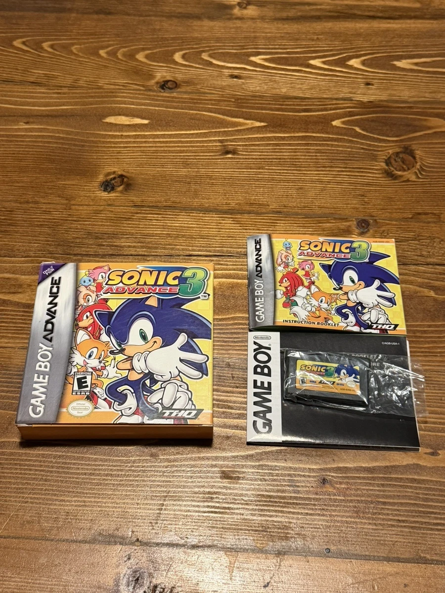 Notice De Jeu Game Boy Advance - Sonic Advance 3 - SEGA, Manuel D'instructions, Bon état