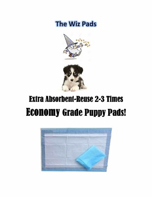 300-17x24'' Extra Absorbent 4-Layer Puppy Training Pads Reusable up to 3x's 21gr 
