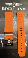 NEW 22MM OEM BREITLING ORANGE DIVER PRO RUBBER STRAP 22-20 W/ BUCKLE