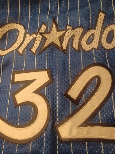 90sChampion Authentic Orlando Magic SHAQUILLE O'NEAL SHAQ Blue Jersey VTG Sz 48 - Picture 3 of 5