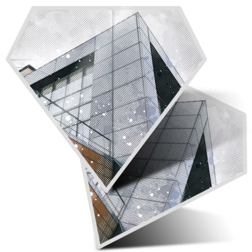 2 x Diamantaufkleber 10 cm - Architekturgebäude Kunststudent #24532 - Bild 1 von 9