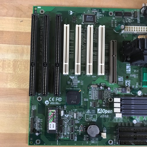 Vintage AOpen AX6B Slot 1 Motherboard w/ Pentium II 333MHz CPU (WORKS) - Afbeelding 4 van 6