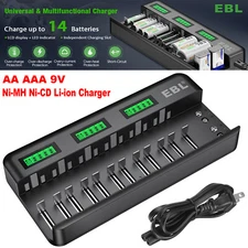 Universal Rechargeable Batteries Charger For AA AAA 9V NiMH Ni-CD Li-ion Battery