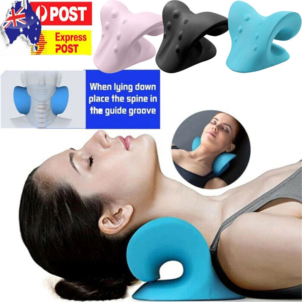 Neck Traction Pillow Original Cloud Shape Neck Stretcher Cervical Pain  Relief CA