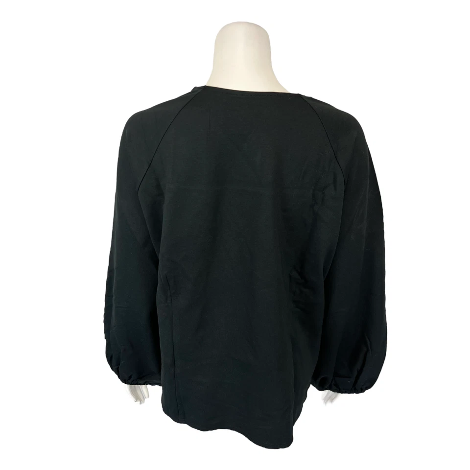 Девочка с изгибами женщин понте квадратный вырез блузка верхний твердый черный 2 X плюс размер - Изображение 2 из 2