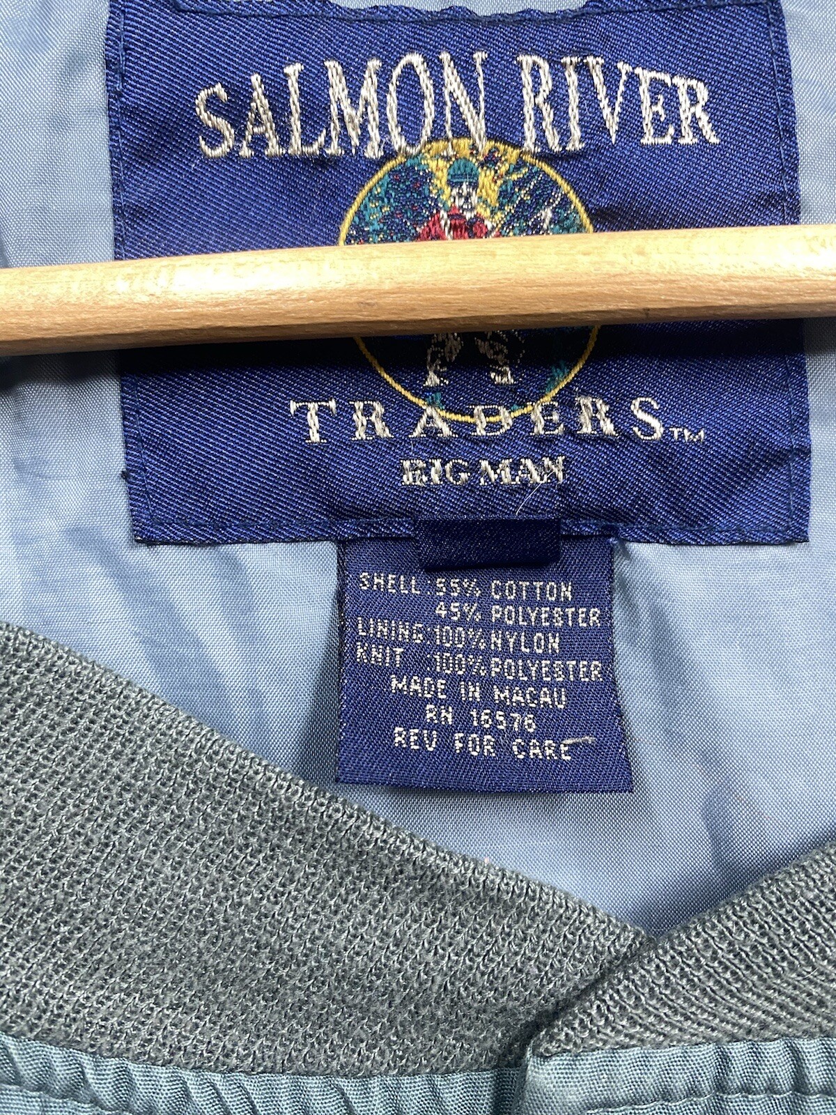 Salmon River Traders Jacket Men’s Green Sz 7X Big (Stain And Wear Shown