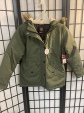 Swiss Tech Winter Parka Jacket. Unisex Kids Youth Sz. X-Large 14-16 Dark Green