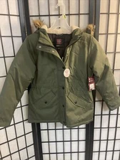 Swiss Tech Winter Parka Jacket. Unisex Kids Youth Sz. X-Large (14-16) Dark Green