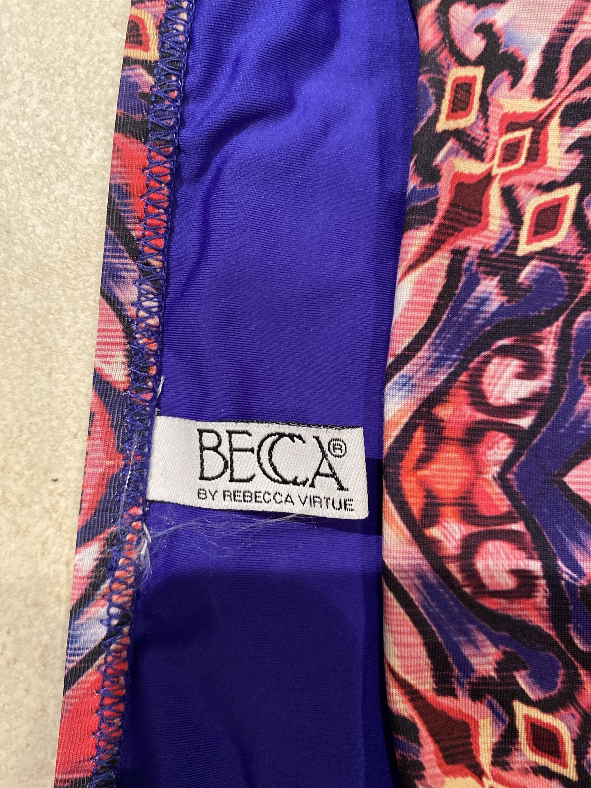 BECCA Bikini Bottoms Medium Split Back Multi Colo… - image 2
