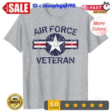 Air Force Veteran With Vintage Roundel Grunge T-Shirtjpg