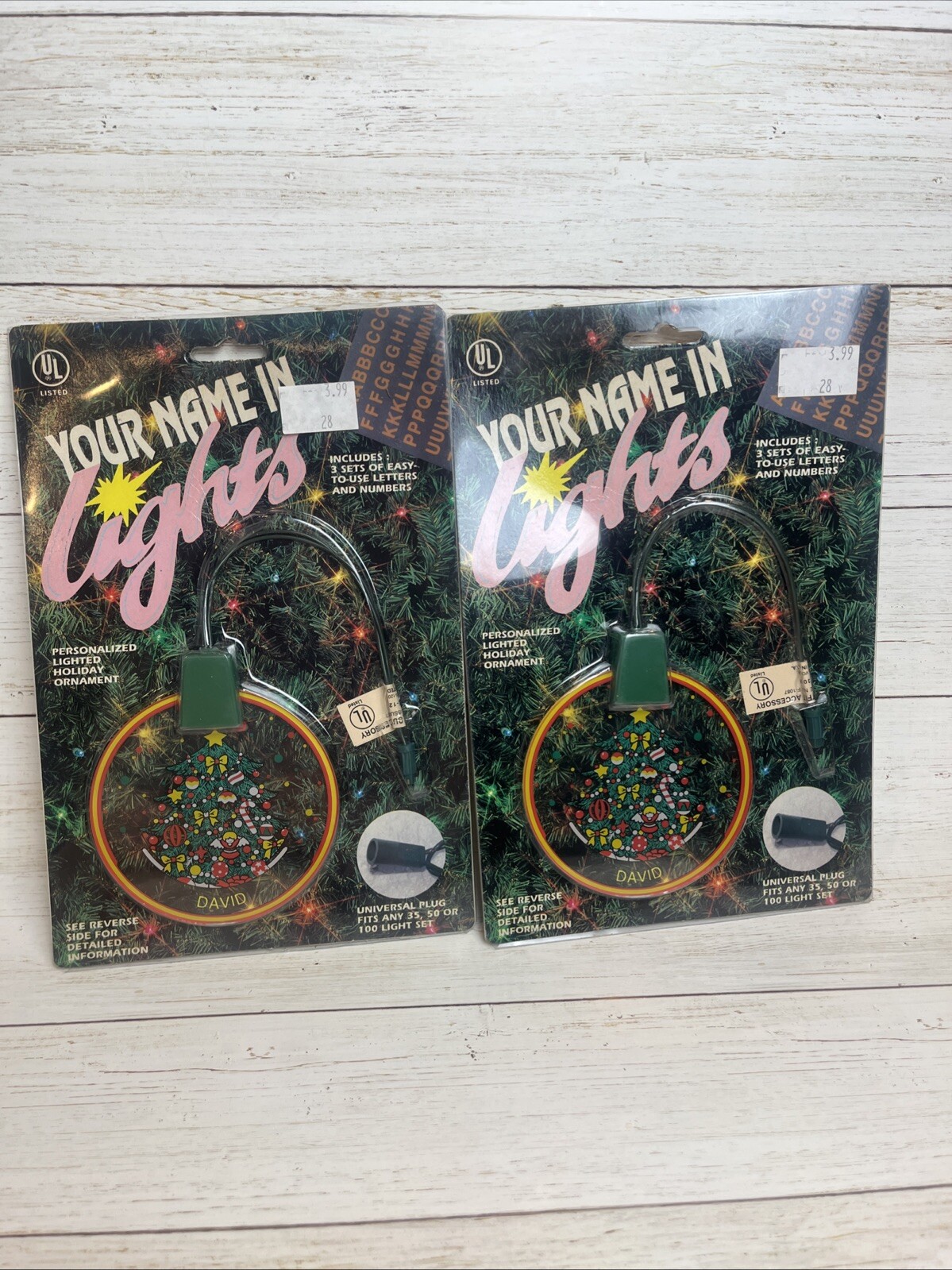 2 Your Name In Lights Vintage 1991 Personalised Lighted Holiday Ornaments For A Festive Touch