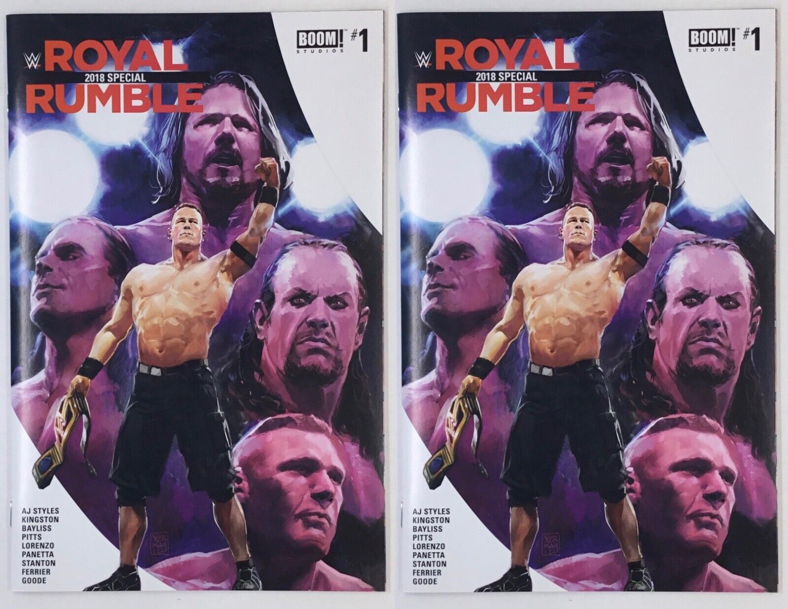 WWE Wrestling # 1 ROYAL RUMBLE 2018 UNDERTAKER JOHN CENA 2 Comic LOT Brand New