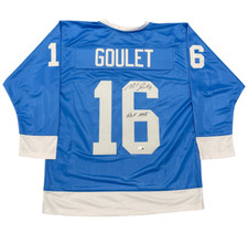 Michel Goulet Signed Quebec Custom Jersey w/ HOF 1998 Beckett Witness BAS COA