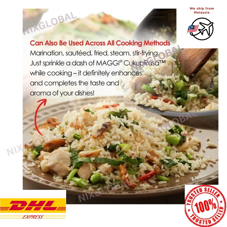 Condimento Original Todo en Uno MAGGI Cukup Rasa 3 X 300G Halal Envío Gratis Foto 4 de 4