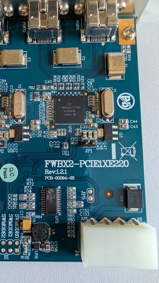 FWBX2-PCIE1XE220 PCI 4-Port Dual Channel Computer Rev 1.2.1 Firewire-B Card - Image 2 of 4