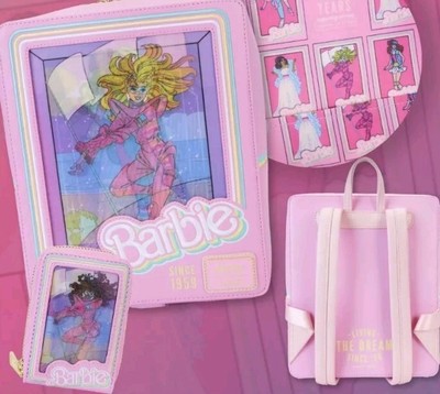 Loungefly Barbie 65th Anniversary Doll Box Mini Backpack Wallet