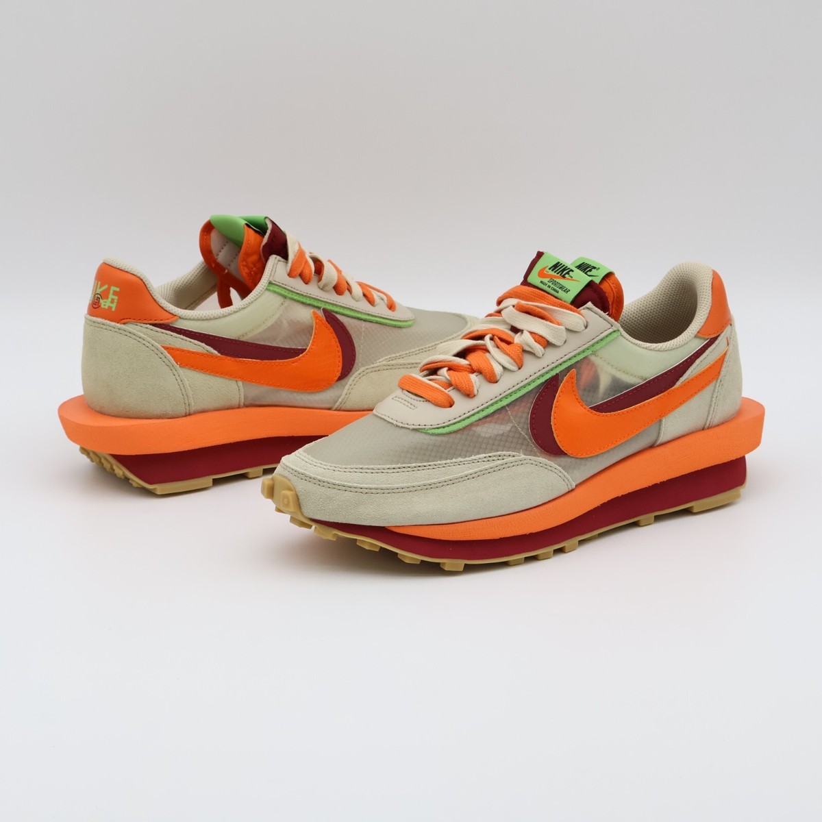 DH1347-100 CLOT Sacai Nike LD Waffle Orange Blaze Deep Red DH1347-100 CLOT Sacai Nike LD Waffle Orange Blaze Deep Red