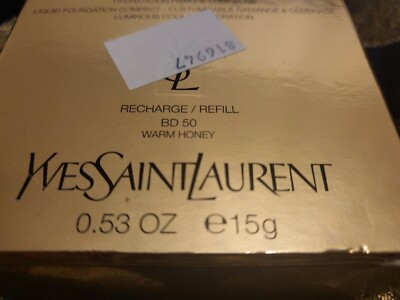 YSL Touche Eclat Le Cushion Liquid Foundation Compact Refill BD50 Warm Honey
