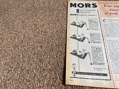 VBK37 1960'S FRENCH ADVERT 11X4 MORS VOILA LA SOLUTION