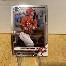 2021 Bowman Prospects Chrome Base #BCP-55 Austin Hendrick - Cincinnati Reds