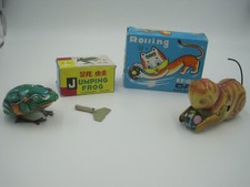 Blechspielzeug - JUMPING FROG & ROLLING CAT  MS 002 & 3035266 mit OVP