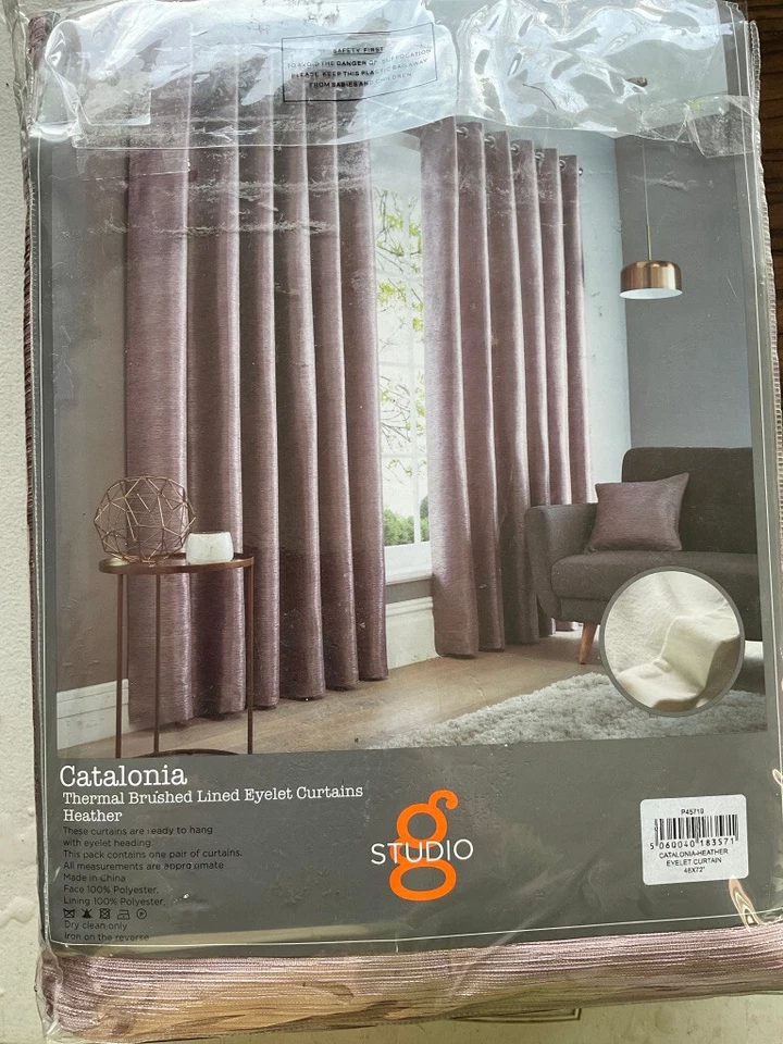 NUEVAS Cortinas Térmicas Ojales Studio G CATALUÑA - 46 pulgadas Largo 72 pulgadas - Imagen 1 de 4