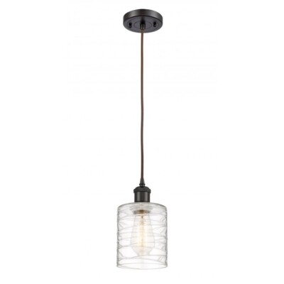 Innovations Ballston Cobbleskill 5'' Mini Pendant 1P, BZ - 516-1P-OB-G1113