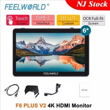 US FEELWORLD F6 Plus V2 6'' Camera DSLR Field Monitor 3D LUT 4K HDMI TouchScreen