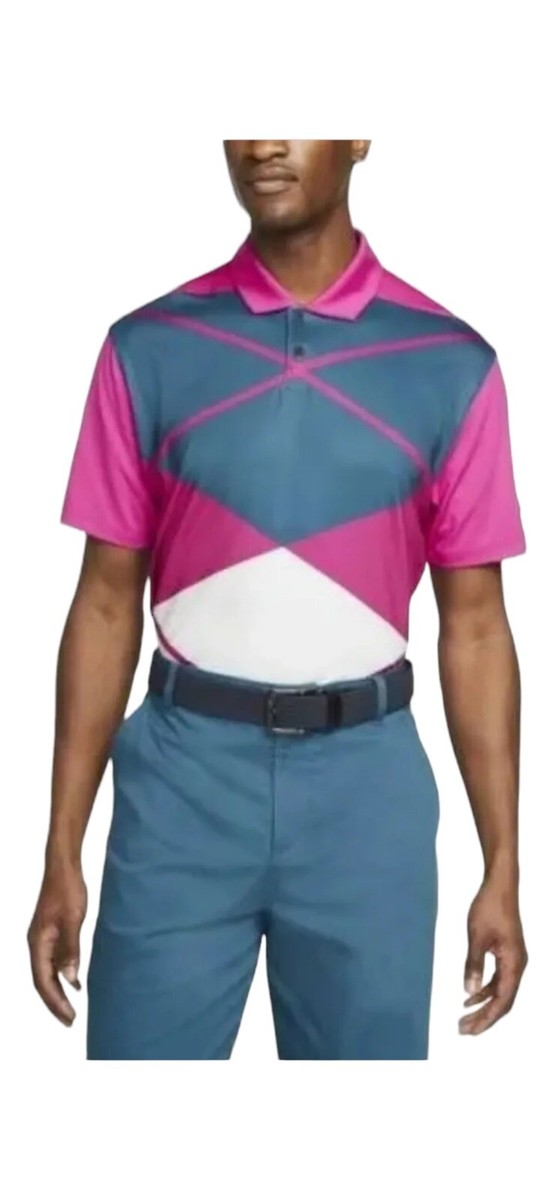 Nike Men's Dri-FIT Vapor Argyle Golf Polo Shirt DH0609-621 Nike Men's Dri-FIT Vapor Argyle Golf Polo Shirt DH0609-621