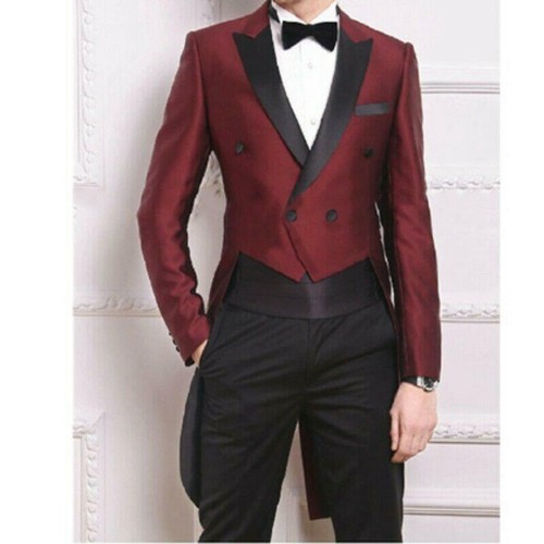 Men's Tail Coat Tuxedo Bling Wedding 