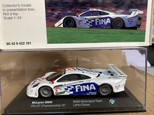 MINICHAMPS 1/43 FIA GT CHAMPIONSHIP 1997 CAR MODEL: No8 MCLAREN BMW LEHTO SOPER