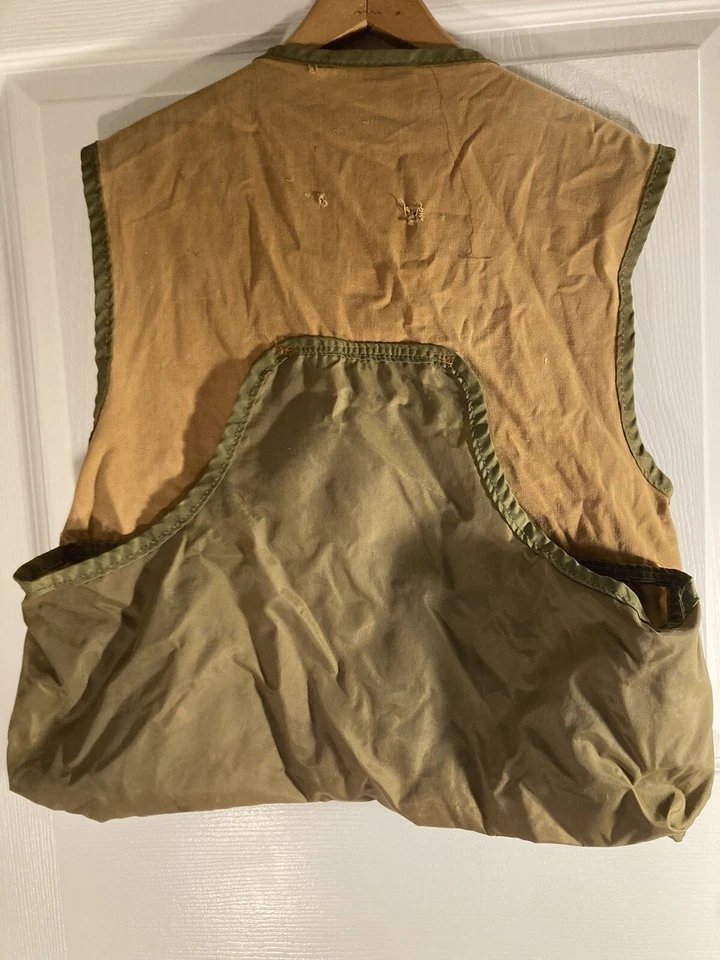 Vtg Saf-T-Bak Hunting Small Game Vest Canvas Game Pouch Men's M Vintage USA - Image 4 of 4