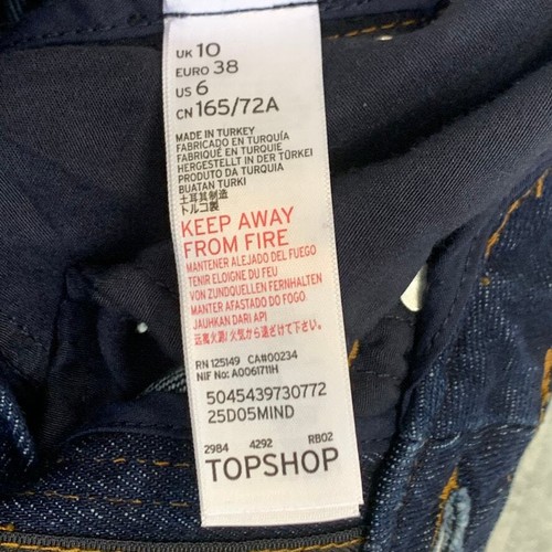 TOPSHOP BOUTIQUE Dark Wash High-Waisted Boyfriend Jeans SZ 6 - Picture 9 of 9