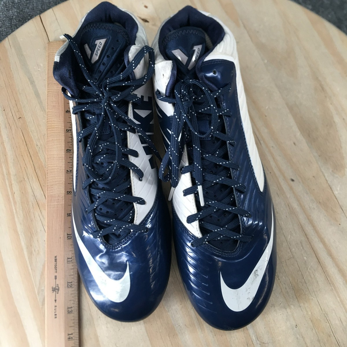 Nike Shoes Mens 13 Vapor Speed 3/4 TD Football Cleats Blue